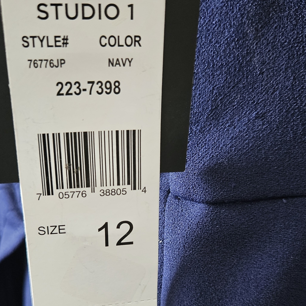 Studio I Elegant Blue Midi Dress - Picture 3 of 5
